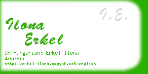 ilona erkel business card